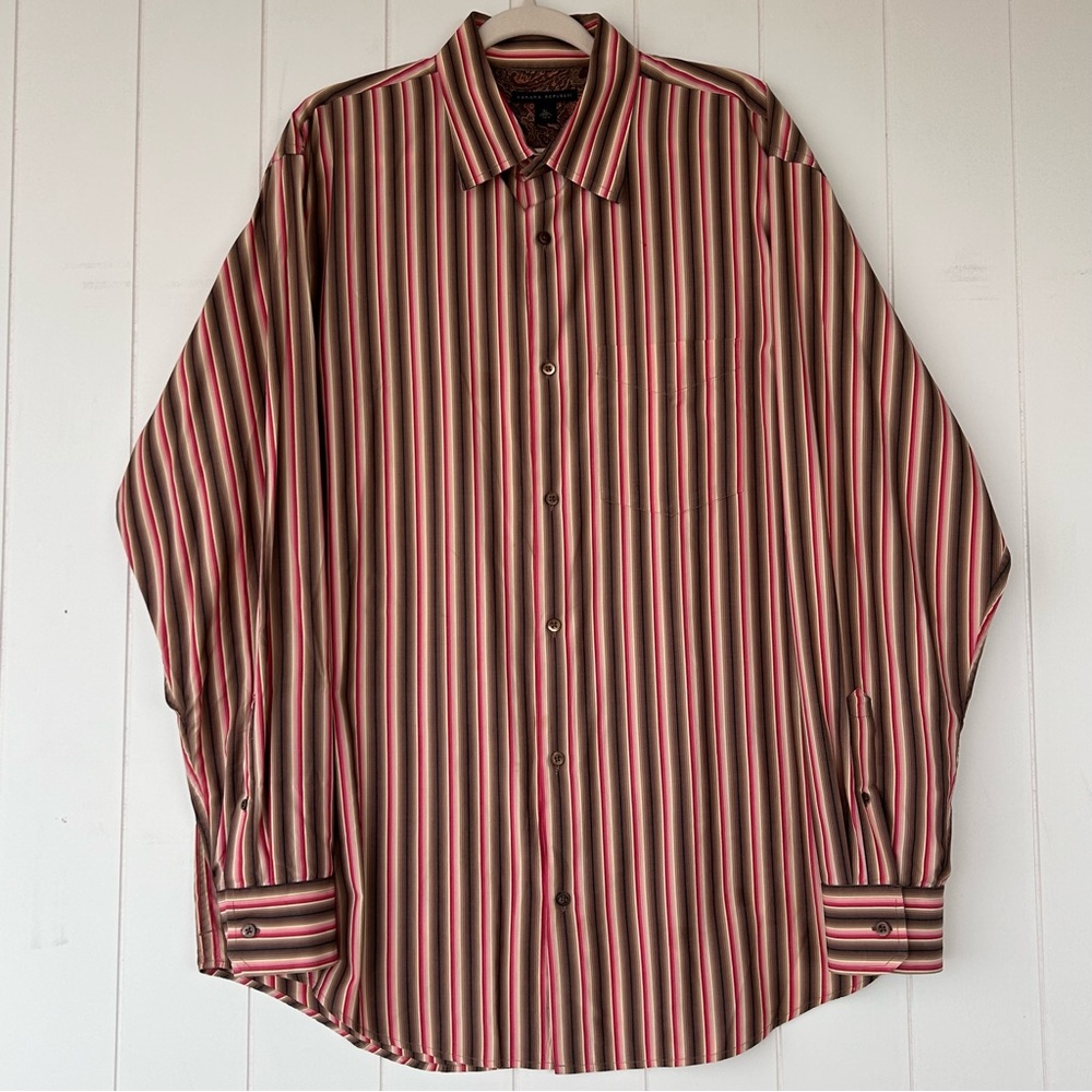 Banana Republic Men’s‎ Casual Button Up Shirt Striped Size XL
